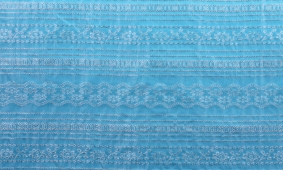 купить Тканина плащівка блакитного кольору з машинною вишивкою Італія Stella Ricci                                                                                                                                                                               