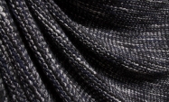 Тканина в'язаний трикотаж з меланжевої поверхнею в сірих, чорних і синіх відтінках Італія Stella Ricci                                                                                                                                                    