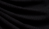 Тканина однотонний шовк дабл чорного кольору Італія Stella Ricci                                                                                                                                                                                          