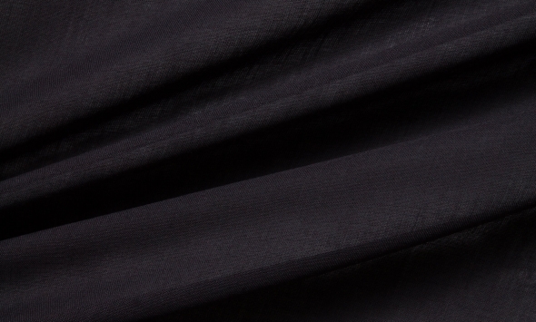 Тканина костюмна вовна однотонна чорний Італія Stella Ricci                                                                                                                                                                                                - Фото