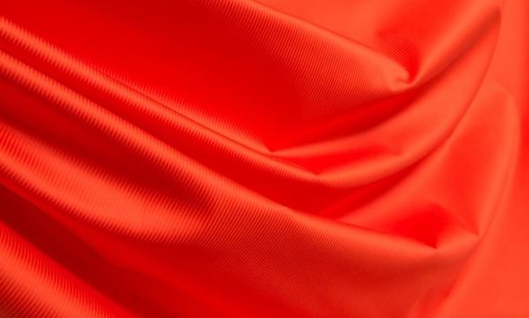 Тканина костюмна полірована бавовна у смужку помаранчева  350 г/м? Італія Stella Ricci                                                                                                                                                                     - Фото