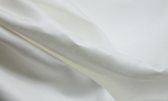 Тканина щільний льон однотонний білий Італія Stella Ricci                                                                                                                                                                                                  - Фото