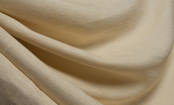Тканина костюмний льон з віскозою меланжевий молочний Італія Stella Ricci                                                                                                                                                                                  - Фото