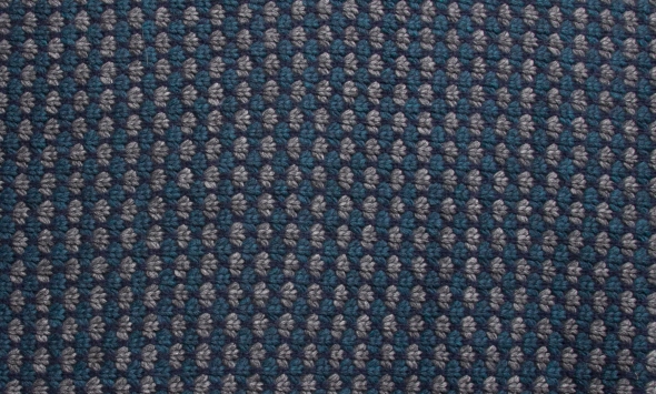 Тканина в'язаний трикотаж плательного призначення з красивим візерунком у сірих і синіх відтінках Італія Stella Ricci                                                                                                                                      - Фото