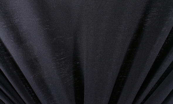 Тканина якісна шерсть середньої щільності для пошиття одягу Італія Stella Ricci чорного кольору                                                                                                                                                            - Фото