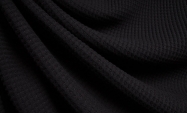 Тканина чорний в'язаний шерстяний трикотаж плательного призначення Італія Stella Ricci                                                                                                                                                                    