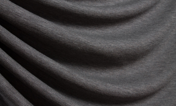 Тканина трикотаж плательный для пошиття одягу італійський сірого кольору з люрексовою ниткою                                                                                                                                                               - Фото