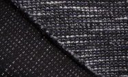 Тканина в'язаний трикотаж з меланжевої поверхнею в сірих, чорних і синіх відтінках Італія Stella Ricci                                                                                                                                                    