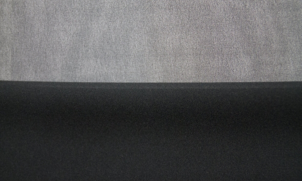 Тканина шифон креповий однотонний чорний Італія Stella Ricci                                                                                                                                                                                               - Фото