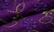 Тканина прошва фіолетовий квіти Італія Stella Ricci                                                                                                                                                                                                       