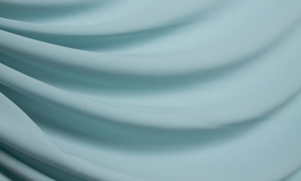Тканина однотонний тонкий шовк блакитний Італія Stella Ricci                                                                                                                                                                                               - Фото