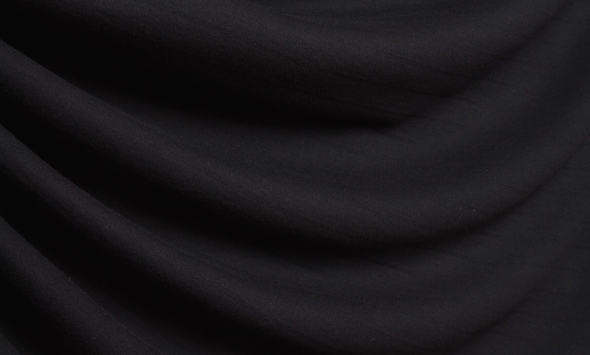 Тканина костюмно-плательні якісний трикотаж для пошиття одягу чорного кольору з текстурними смугах                                                                                                                                                         - Фото
