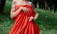 Тканина костюмна полірована бавовна у смужку помаранчева  350 г/м? Італія Stella Ricci                                                                                                                                                                    