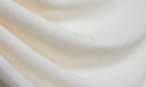 Тканина щільний льон однотонний молочний Італія Stella Ricci                                                                                                                                                                                               - Фото