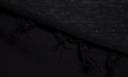 Тканина тонкий вовняний трикотаж італійський чорного кольору з перфорацією 