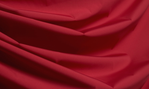 Тканина бавовна з нейлоном сорочкова однотонна червона 160 г/м? Італія Stella Ricci                                                                                                                                                                        - Фото