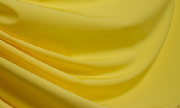 Тканина плащівка однотонна жовта Італія Stella Ricci                                                                                                                                                                                                       - Фото