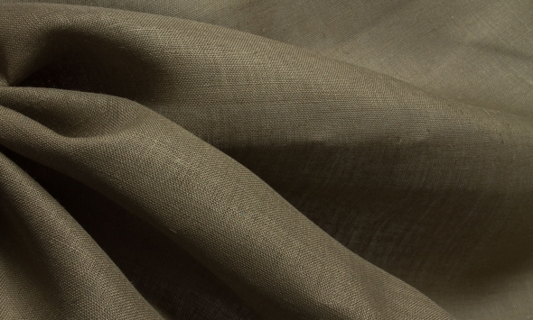 Тканина льон костюмний однотонний хакі 320г/м? Італія Stella Ricci                                                                                                                                                                                         - Фото