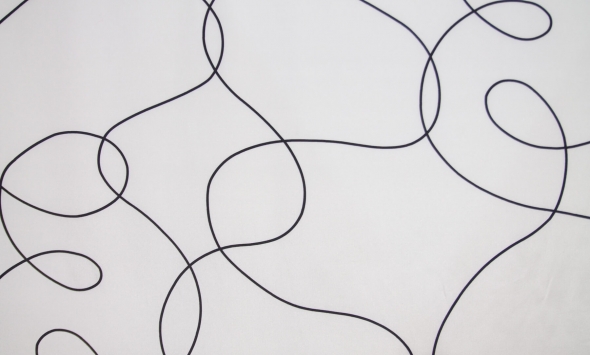 Тканина шовк абстракція натуральний принтований Італія Stella Ricci                                                                                                                                                                                        - Фото