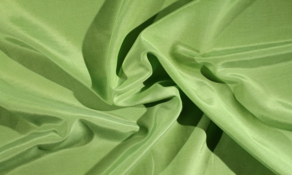 Тканина бавовна з шовком батист однотонний зелений Stella Ricci                                                                                                                                                                                            - Фото