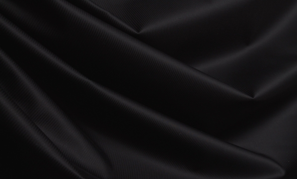 Тканина костюмна полірована бавовна у смужку чорна  350 г/м? Італія Stella Ricci                                                                                                                                                                           - Фото