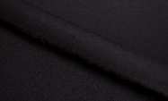 Тканина для пошиття розкішний вовняний трикотаж з Італії чорного кольору з м'яким блиском                                                                                                                                                                 