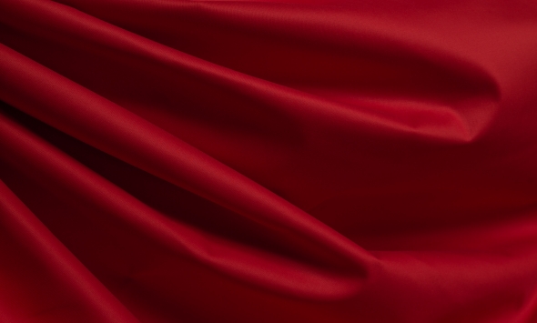 Тканина костюмна бавовна однотонна червона Італія Stella Ricci                                                                                                                                                                                             - Фото