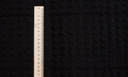 Тканина структурний вовняний трикотаж італійська для пошиття одягу чорного кольору                                                                                                                                                                        