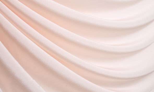 Тканина однотонний шовк креш світло-персикового кольору Італія Stella Ricci                                                                                                                                                                                - Фото