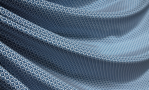 Тканина шовк геометричний принт натуральний принтований Італія Stella Ricci                                                                                                                                                                                - Фото