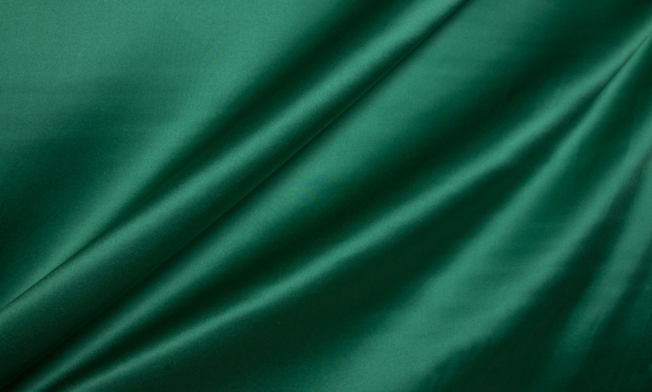 Тканина однотонний шовк зелений Італія Stella Ricci                                                                                                                                                                                                        - Фото
