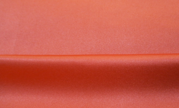 Тканина однотонний атласний шовк помаранчевого кольору Італія Stella Ricci                                                                                                                                                                                 - Фото