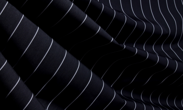 Тканина бавовна сорочкова принт смужка Італія Stella Ricci                                                                                                                                                                                                 - Фото