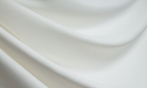 Тканина однотонний шовк матовий білого кольору Італія Stella Ricci                                                                                                                                                                                         - Фото