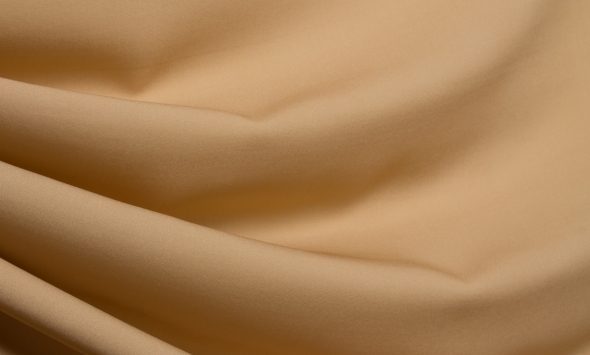 Тканина тонкий шовк однотонний пісочний Італія Stella Ricci                                                                                                                                                                                                - Фото