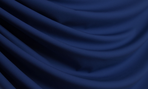 Тканина однотонний шовк темно-синього кольору Італія Stella Ricci                                                                                                                                                                                          - Фото