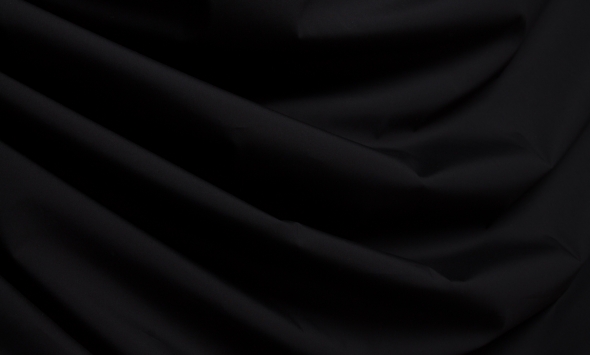 Тканина бавовна сорочкова однотонна чорна Італія Stella Ricci                                                                                                                                                                                              - Фото