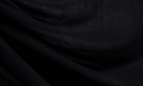Тканина костюмна вовна з віскозою однотонна чорний Італія Stella Ricci                                                                                                                                                                                     - Фото