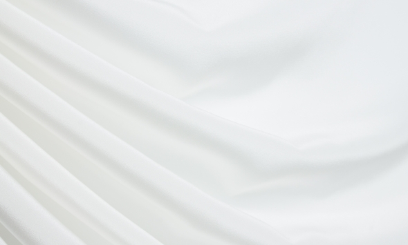 Тканина однотонний шовк білий Італія Stella Ricci                                                                                                                                                                                                          - Фото