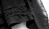 Тканина гіпюр однотонний черний італійський для блуз і суконь Stella Ricci                                                                                                                                                                                